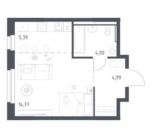 Квартира 29,2 м², студия - изображение 1