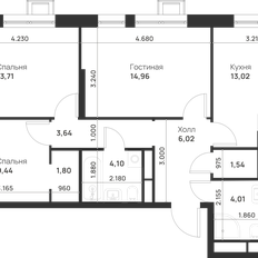 Квартира 72,4 м², 3-комнатная - изображение 2
