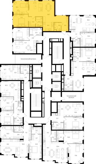 82,5 м², 3-комнатная квартира 24 900 000 ₽ - изображение 117