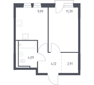 Квартира 32,5 м², 1-комнатная - изображение 1