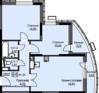 81,8 м², 3-комнатная квартира 12 540 854 ₽ - изображение 20