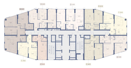 Квартира 58,9 м², 2-комнатная - изображение 2