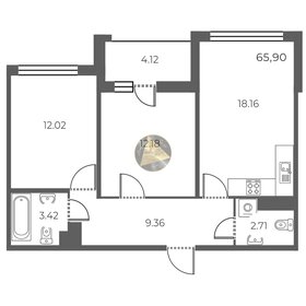 Квартира 65,9 м², 2-комнатная - изображение 1