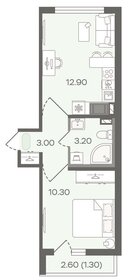 Квартира 30,5 м², 1-комнатная - изображение 1