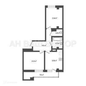 Квартира 58,7 м², 2-комнатная - изображение 1
