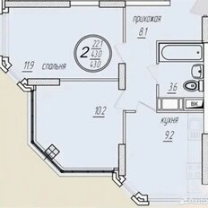 Квартира 43 м², 2-комнатная - изображение 2
