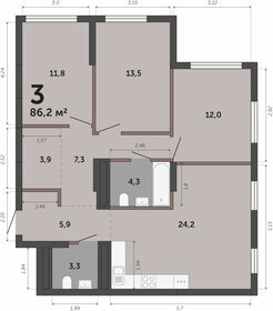 71,1 м², 3-комнатная квартира 8 700 000 ₽ - изображение 35