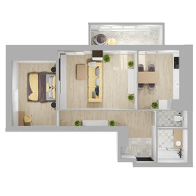 Квартира 62,8 м², 2-комнатная - изображение 2