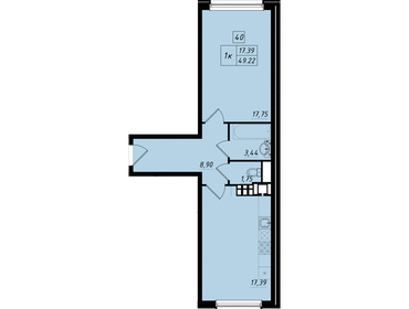 Квартира 49,2 м², 1-комнатная - изображение 1