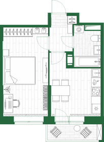 35,1 м², 1-комнатная квартира 5 500 000 ₽ - изображение 97