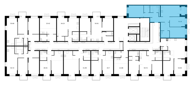 Квартира 76,6 м², 3-комнатная - изображение 2