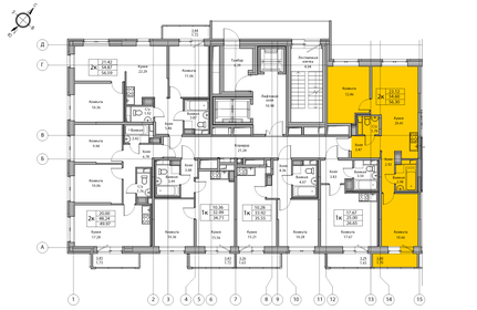 54 м², 2-комнатная квартира 9 400 000 ₽ - изображение 26