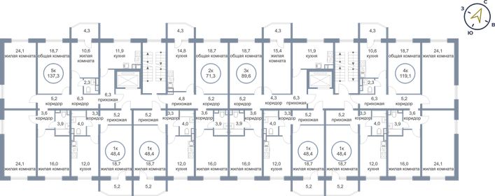 81,1 м², 3-комнатная квартира 9 360 000 ₽ - изображение 130