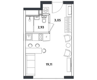 Квартира 25,6 м², студия - изображение 1