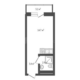 Квартира 24,1 м², студия - изображение 1