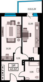 41,7 м², 1-комнатная квартира 5 883 930 ₽ - изображение 32