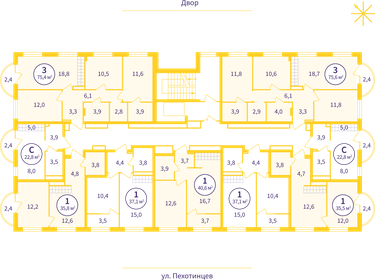 36,1 м², 1-комнатная квартира 5 100 000 ₽ - изображение 87