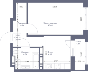 35,9 м², 1-комнатная квартира 8 692 640 ₽ - изображение 73