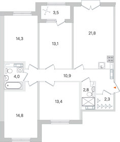 Квартира 99,2 м², 4-комнатная - изображение 1