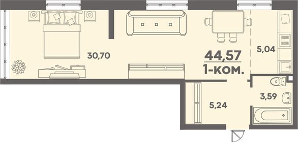 65,1 м², 3-комнатная квартира 5 490 000 ₽ - изображение 24