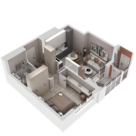 Квартира 41,1 м², 2-комнатная - изображение 1