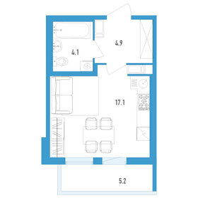 25,5 м², квартира-студия 4 500 000 ₽ - изображение 57
