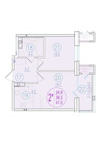 45 м², 2-комнатная квартира 5 000 000 ₽ - изображение 16