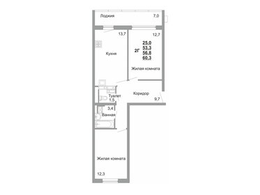 73 м², 4-комнатная квартира 6 100 000 ₽ - изображение 83