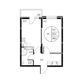 61,2 м², 3-комнатная квартира 4 490 000 ₽ - изображение 16