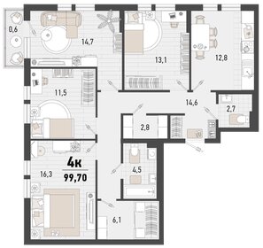 140 м², 4-комнатная квартира 17 900 000 ₽ - изображение 68