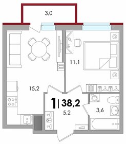 31,5 м², 1-комнатная квартира 3 100 000 ₽ - изображение 83