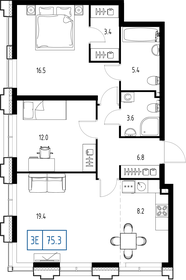 78 м², 3-комнатная квартира 29 000 000 ₽ - изображение 89