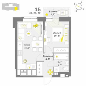 Квартира 38,3 м², 1-комнатная - изображение 1