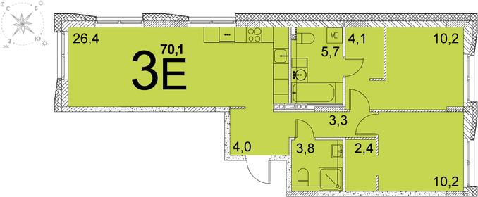 81 м², 3-комнатная квартира 8 200 000 ₽ - изображение 67