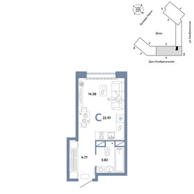 22,2 м², квартира-студия 4 215 000 ₽ - изображение 59