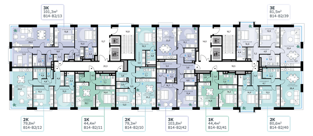 87,2 м², 4-комнатная квартира 39 299 000 ₽ - изображение 127