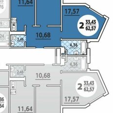 Квартира 63,4 м², 2-комнатная - изображение 2