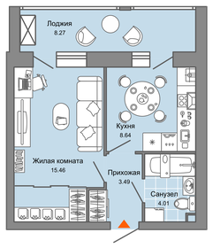 31 м², 1-комнатная квартира 4 233 530 ₽ - изображение 12