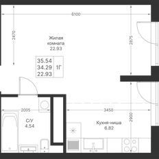 Квартира 35,5 м², студия - изображение 2