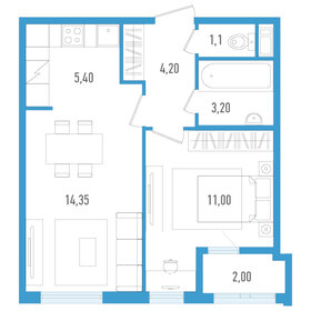 39 м², квартира-студия 7 098 000 ₽ - изображение 62