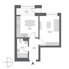 Квартира 39,9 м², 1-комнатная - изображение 2