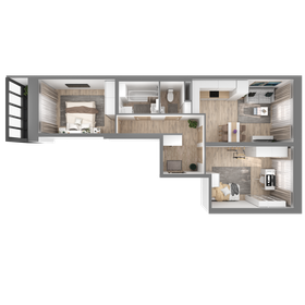 Квартира 56,2 м², 2-комнатная - изображение 3