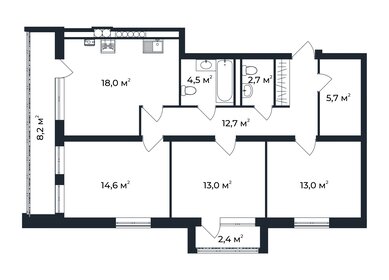 Квартира 89 м², 3-комнатная - изображение 1