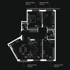 Квартира 106,9 м², 4-комнатная - изображение 2