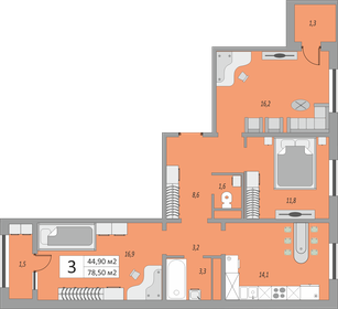 108 м², 3-комнатная квартира 9 088 000 ₽ - изображение 63