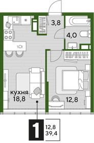 37,3 м², 1-комнатная квартира 7 411 510 ₽ - изображение 30