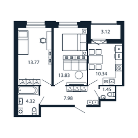 76,9 м², 3-комнатная квартира 7 000 000 ₽ - изображение 79
