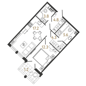 55,8 м², 2-комнатная квартира 12 500 000 ₽ - изображение 93