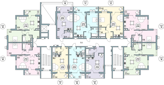 63 м², 3-комнатная квартира 6 800 000 ₽ - изображение 69