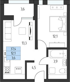 36,6 м², 1-комнатная квартира 12 762 700 ₽ - изображение 28